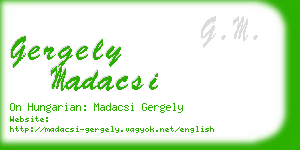 gergely madacsi business card